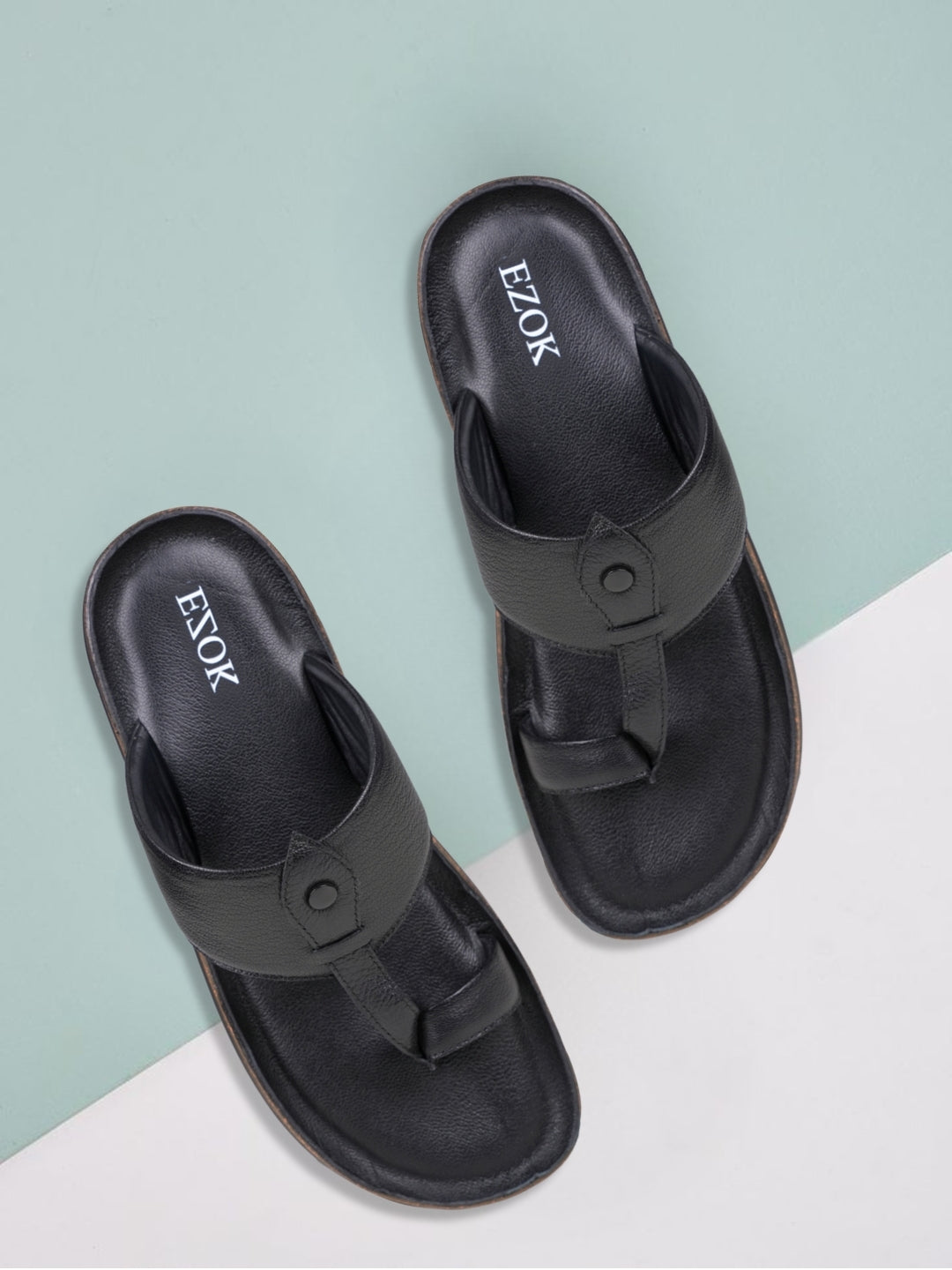 Ezok Men's Genuine Leather Sandals Comfortable, Stylish, and Durable Footwear for Summer